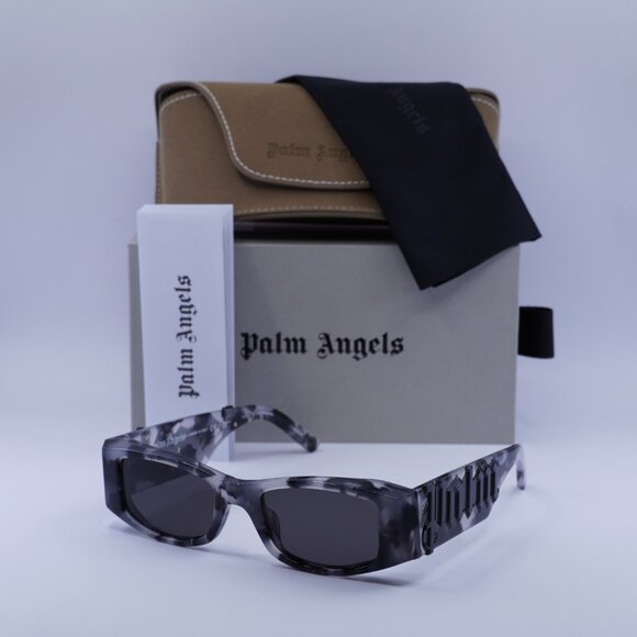 Palm Angels PERI007 ANGEL 1307 Rectangle Sunglasses - Havana/Dark Grey - Picture 5 of 11